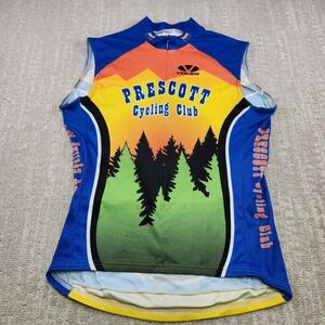 Voler Cycling Jersey Shirt Men Large USA Made Prescott Club Full Zip Biking MTB